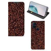 OnePlus Nord N10 5G Flip Style Cover Koffiebonen - thumbnail