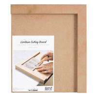 Creativ Company Houten linoleumhouder rechtshandig, 29x25cm