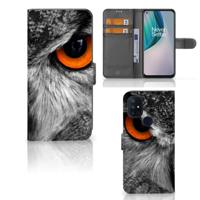 OnePlus Nord N10 | Telefoonhoesje | Met pasjeshouder | Uil