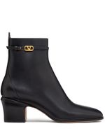 Valentino Garavani bottines Tan-Go 60mm en cuir - Noir - thumbnail