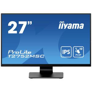 Iiyama ProLite T2752MSC-B1 Touchscreen monitor Energielabel: E (A - G) 68.6 cm (27 inch) 1920 x 1080 Pixel 16:9 5 ms HDMI, DisplayPort, Hoofdtelefoon (3.5 mm