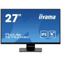 Iiyama ProLite T2752MSC-B1 Touchscreen monitor Energielabel: E (A - G) 68.6 cm (27 inch) 1920 x 1080 Pixel 16:9 5 ms HDMI, DisplayPort, Hoofdtelefoon (3.5 mm - thumbnail