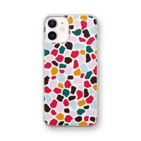 Colored Giraffe: iPhone 12 mini Transparant Hoesje
