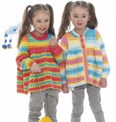 Breipatroon Stylecraft Wondersoft Merry Go Round DK No. 8969 Meisjes vest en trui