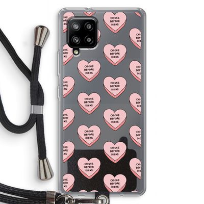 Chicks before dicks: Samsung Galaxy A42 5G Transparant Hoesje met koord