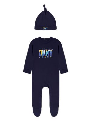 Dkny Kids Babypakje met logoprint - Blauw