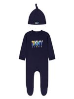 Dkny Kids Babypakje met logoprint - Blauw - thumbnail