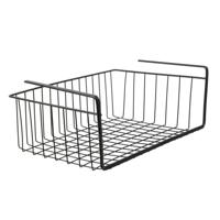 Hangmand voor kast - metaal - 40 x 26 x 14 cm - zwart - kastmandje - opbergers