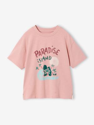 T-shirt met korte mouwen oudroze