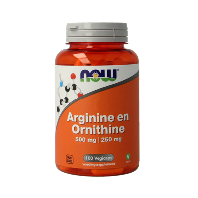 NOW Arginine & ornithine 500 / 250mg 100 Vegetarische capsules NOW Arginine & ornithine 500 / 250mg 100 Vegetarische capsules
