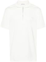 Moncler polo en coton à logo embossé - Blanc