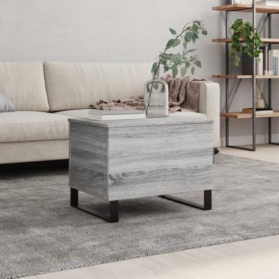 Salontafel 60x44,5x45 cm bewerkt hout grijs sonoma eikenkleurig