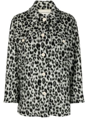 ISABEL MARANT surchemise Odelino à imprimé léopard - Blanc