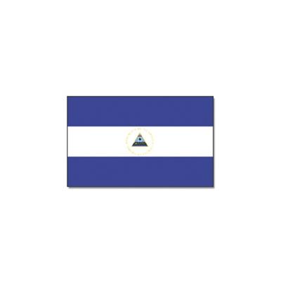 Vlag Nicaragua - 90 x 150 cm - polyester - met ringen - feestartikelen - supporters