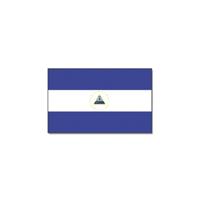Vlag Nicaragua - 90 x 150 cm - polyester - met ringen - feestartikelen - supporters