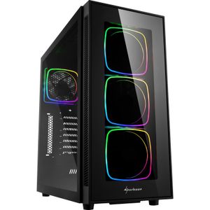 Sharkoon TG6 RGB tower behuizing 4x USB-A | RGB | Tempered Glass