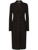 Dolce & Gabbana logo-button single-breasted coat - Noir - thumbnail