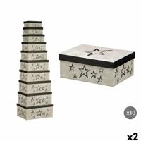 Decoratieve Doos Pincello 62 Zwart Karton (2 Stuks)
