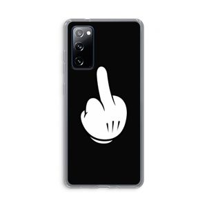 Middle finger black: Samsung Galaxy S20 FE / S20 FE 5G Transparant Hoesje