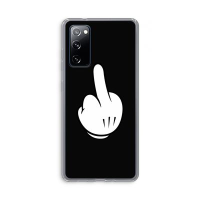 Middle finger black: Samsung Galaxy S20 FE / S20 FE 5G Transparant Hoesje