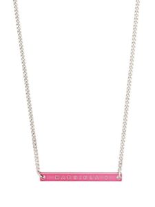 MM6 Maison Margiela collier à logo gravé - Argent