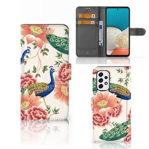 Telefoonhoesje met Pasjes voor Samsung Galaxy A53 Pink Peacock