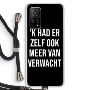 Meer verwacht - Zwart: Xiaomi Mi 10T 5G Transparant Hoesje met koord