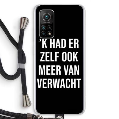 Meer verwacht - Zwart: Xiaomi Mi 10T 5G Transparant Hoesje met koord