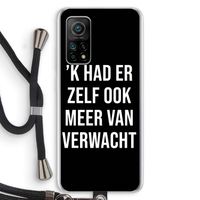 Meer verwacht - Zwart: Xiaomi Mi 10T 5G Transparant Hoesje met koord