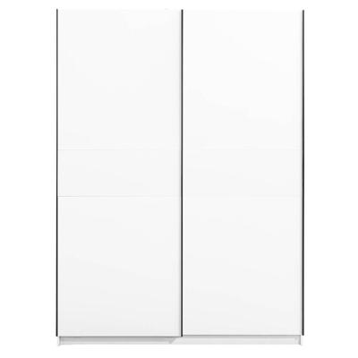 Leen Bakker - Schuifdeurkast Genua - 204x150x60 Cm - Spaanplaat - Wit - 150.6x204x60.3 Cm