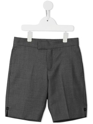 Thom Browne Kids short Super 120s en serge - Gris