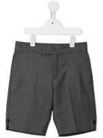 Thom Browne Kids short Super 120s en serge - Gris