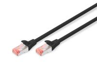 Digitus DK-1644-030/BL RJ45 Netwerkkabel, patchkabel CAT 6 S/FTP 3.00 m Zwart Halogeenvrij, Verdraaide paren, Snagless, Vlambestendig 1 stuk(s)