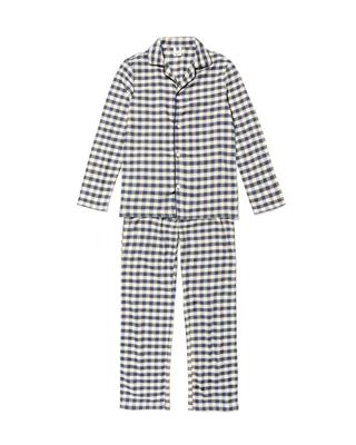 HEMA Kinderpyjama Flannel Strepen Blauw (blauw)