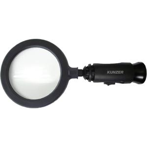 Kunzer 7LL01 Lupe Vergrootglas Met LED-verlichting Lensgrootte: (Ø) 90 mm Zwart