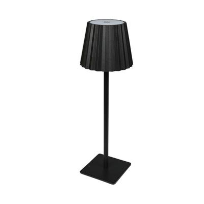 Portable tafellamp LED - zwart - 38 cm - oplaadbaar USB - binnen/buiten