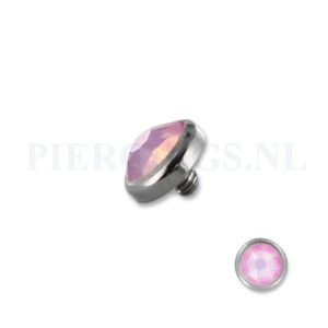 Dermal balletje 1.2 mm opaal roze