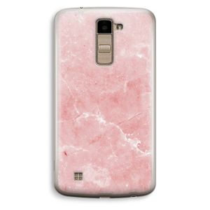 Roze marmer: LG K10 (2016) Transparant Hoesje