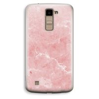 Roze marmer: LG K10 (2016) Transparant Hoesje