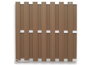 Tuinscherm composiet schutting wpc bruin alu 180x180cm