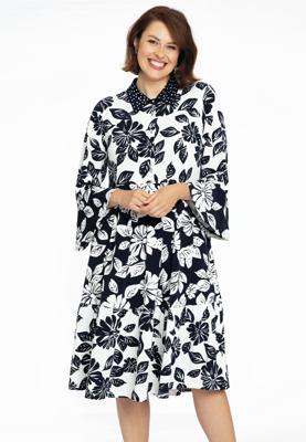 Yoek Blouse-jurk strass HARPER | Blauw | Maat 54/56