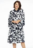 Yoek Blouse-jurk strass HARPER | Blauw | Maat 46/48