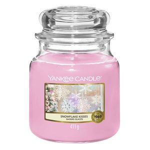 Yankee Candle Snowflake Kisses kaars Rond Roze, Violet, White rose Roze 1 stuk(s)