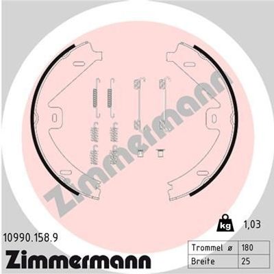 Remschoenset, parkeerrem 109901589