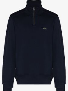 Lacoste sweat brodé à col montant - Bleu