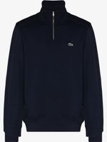 Lacoste sweat brodé à col montant - Bleu