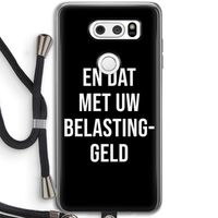 Belastinggeld - Zwart: LG V30 Transparant Hoesje met koord