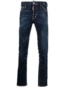 DSQUARED2 jean slim à patch logo - Bleu