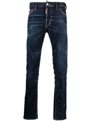DSQUARED2 jean slim à patch logo - Bleu
