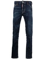 DSQUARED2 jean slim à patch logo - Bleu - thumbnail